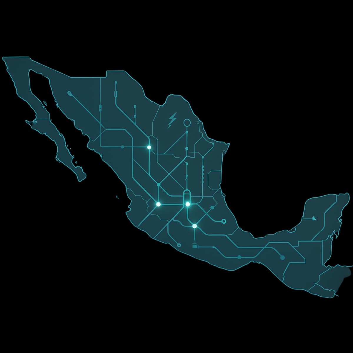Red de Nearshoring Corporativo de Enlace y Transformación (CET) en México - Cobertura Nacional